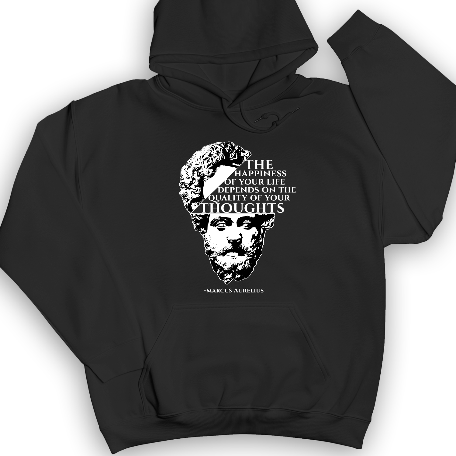 Marcus Aurelius Hoodie Black / S