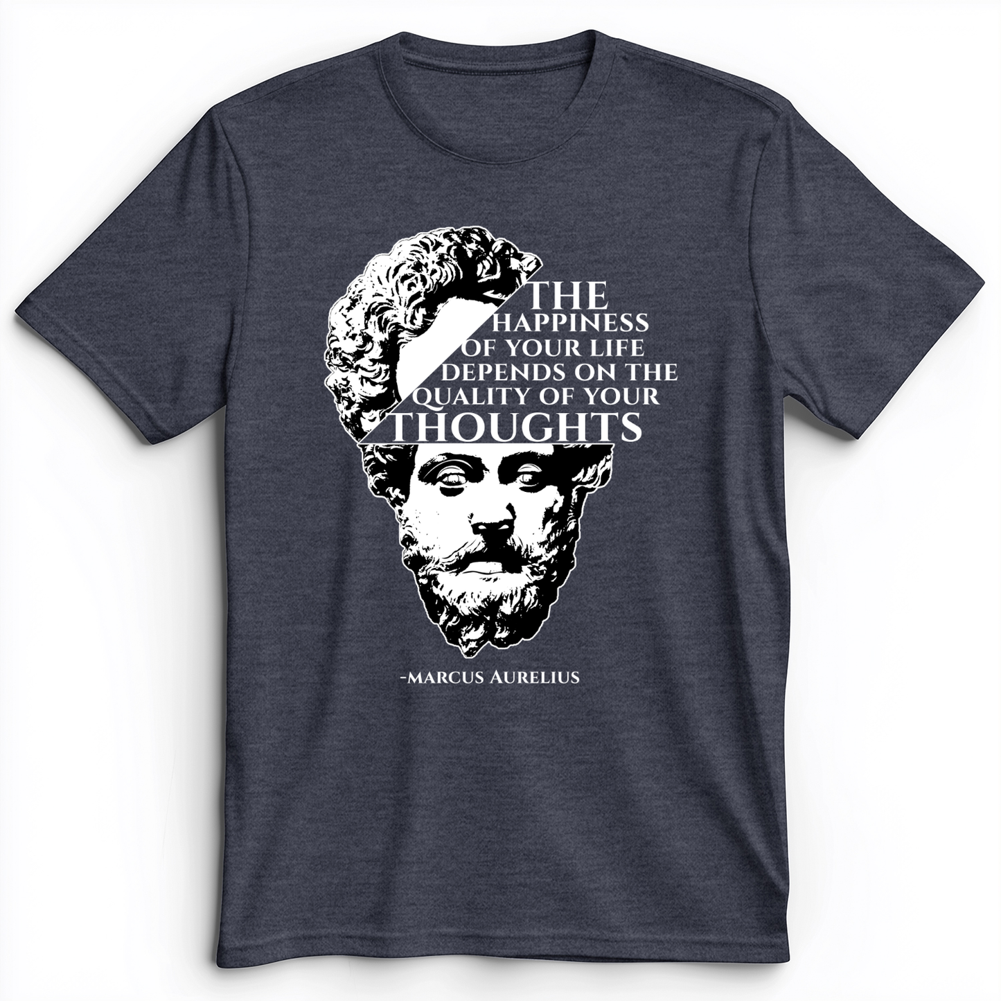Marcus Aurelius Premium Tee Heather Navy / S