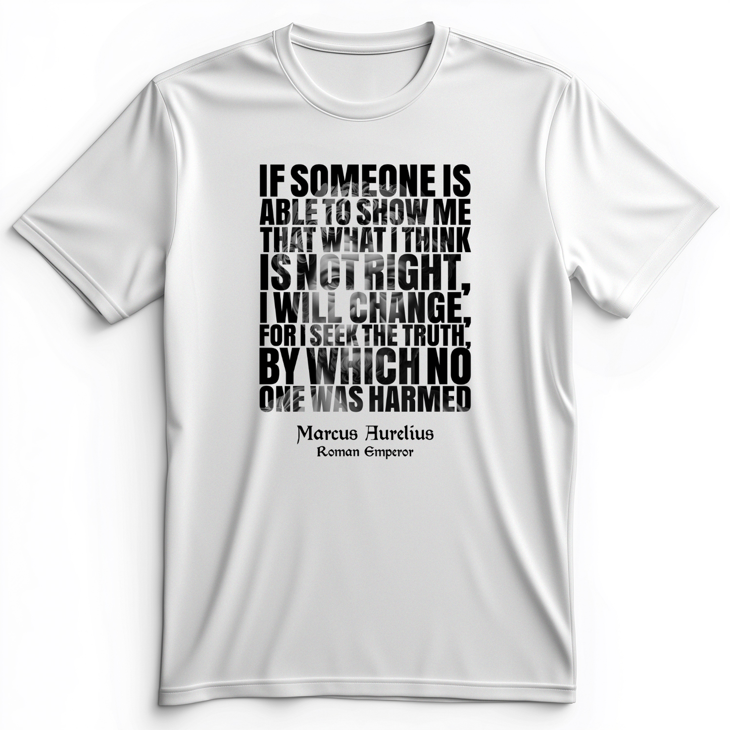 Marcus Aurelius Quote Premium Tee White / S