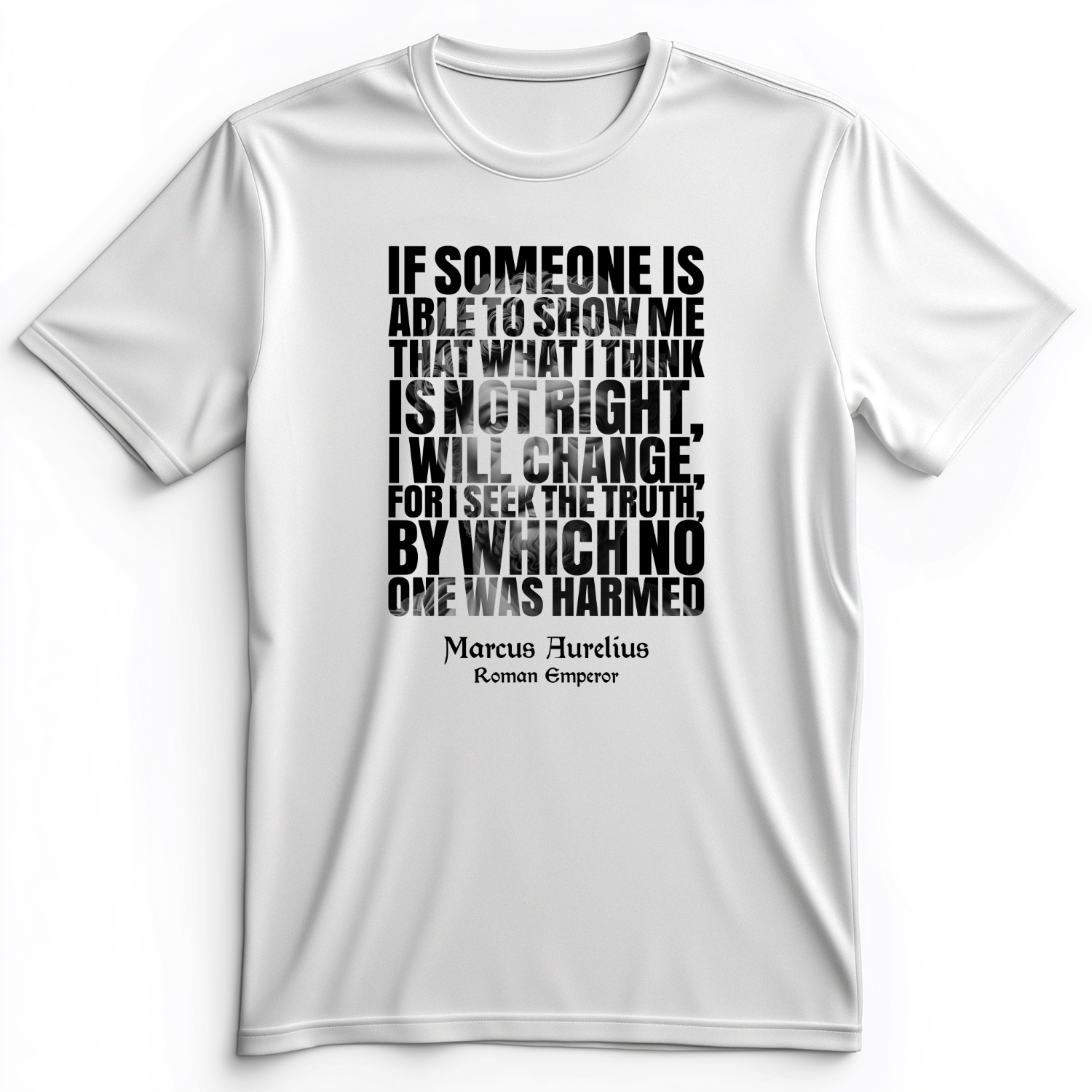 Marcus Aurelius Quote Premium Tee White / S