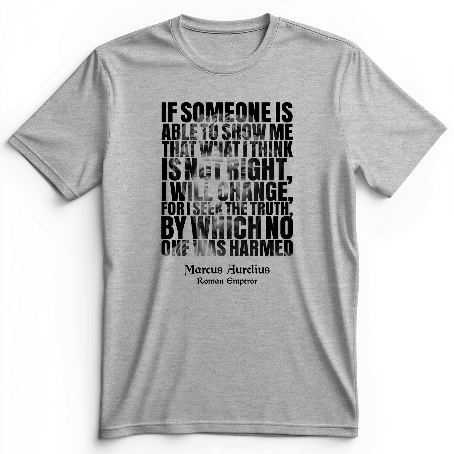 Marcus Aurelius Quote Premium Tee Athletic Heather / S