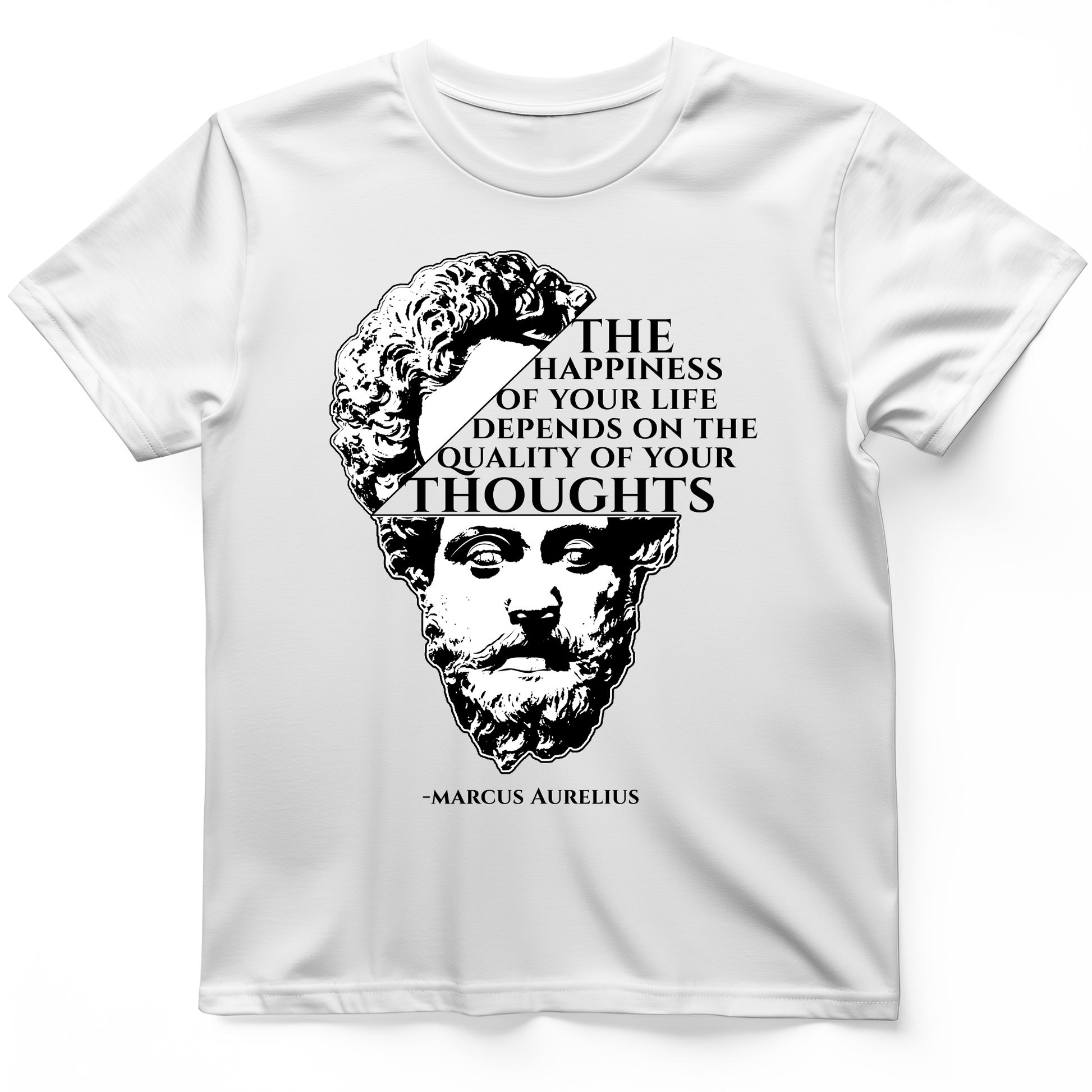Marcus Aurelius Quote T-Shirt White / S