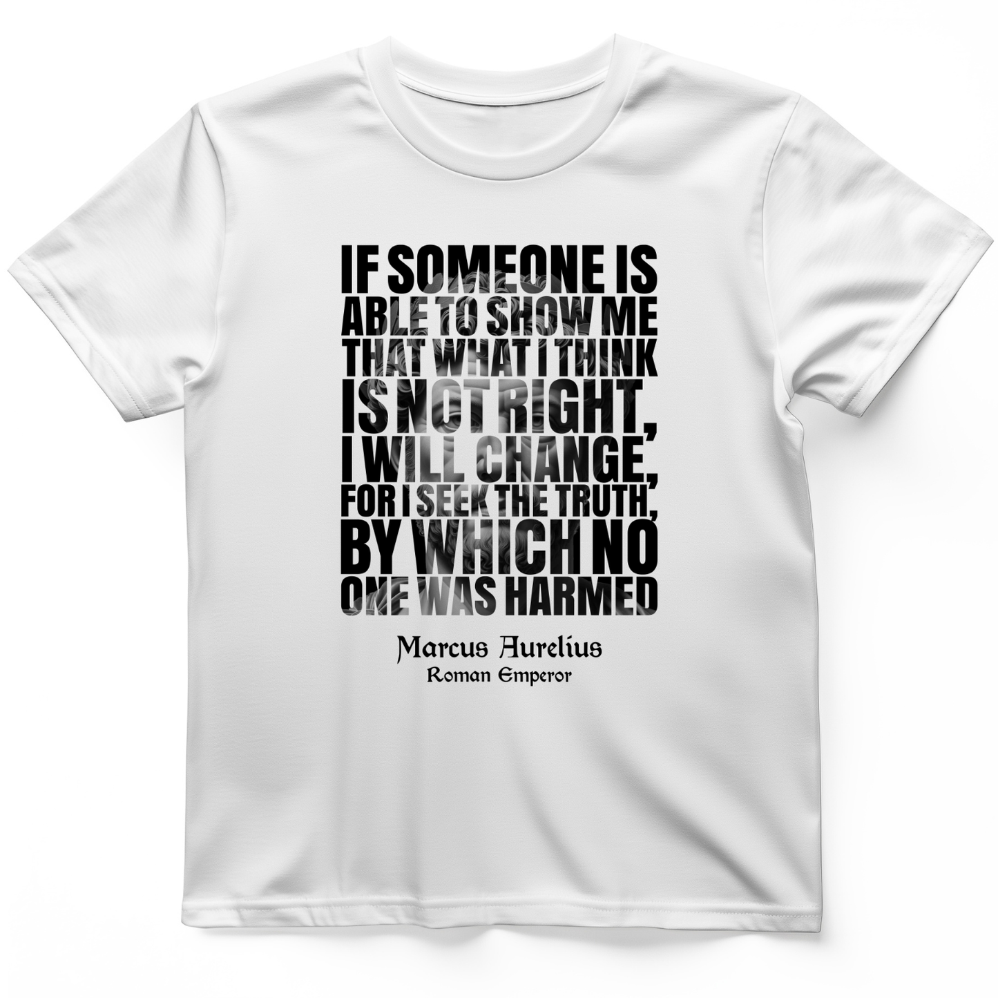 Marcus Aurelius Quote T-Shirt White / S
