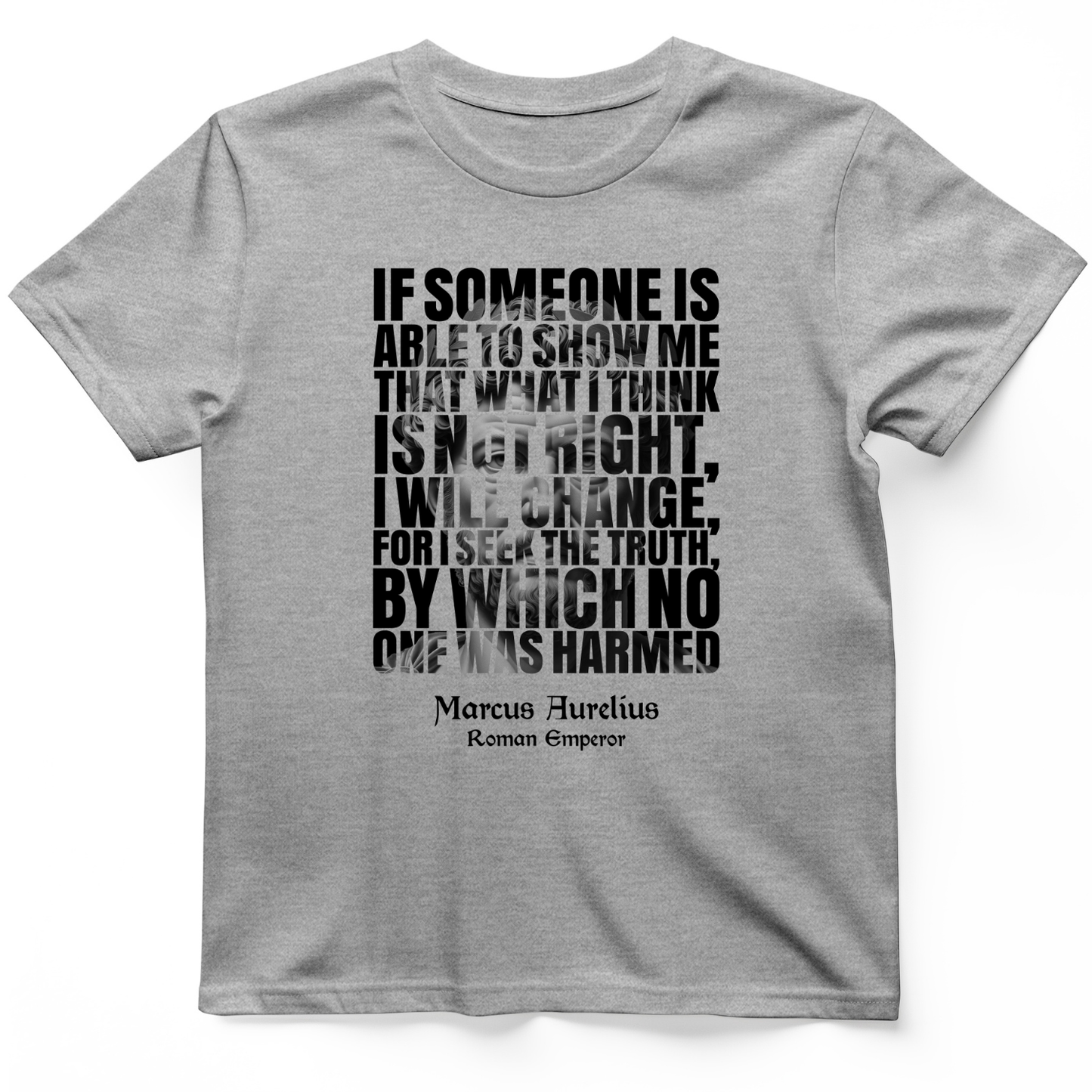 Marcus Aurelius Quote T-Shirt Sport Grey / S