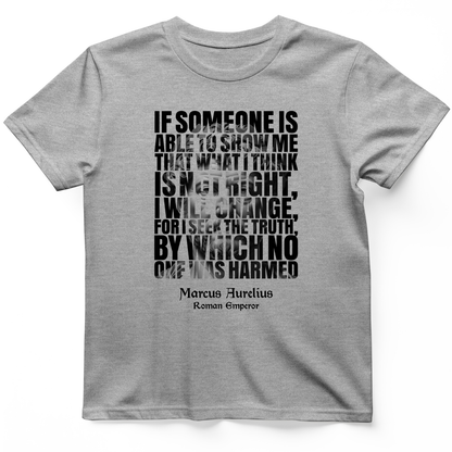 Marcus Aurelius Quote T-Shirt Sport Grey / S