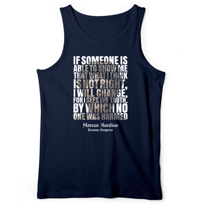 Marcus Aurelius Quote Tank Navy / XS