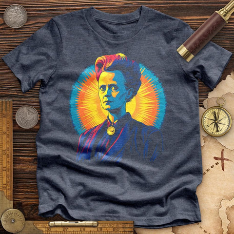 Marie Curie Glow High Quality Tee Heather Navy / S