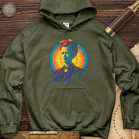 Marie Curie Glow Hoodie Military Green / S