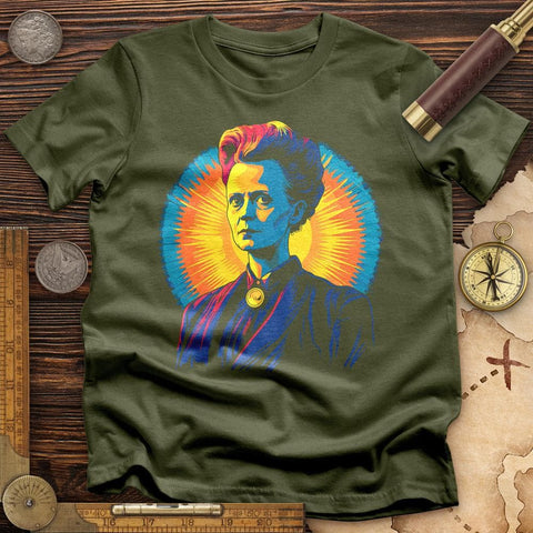 Marie Curie Glow T-Shirt Military Green / S