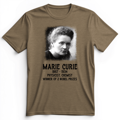 Marie Curie Premium Tee Heather Olive / S