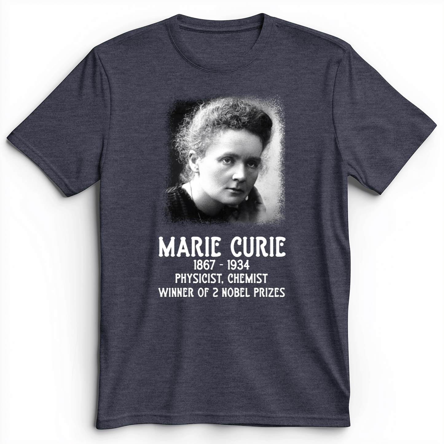 Marie Curie Premium Tee Heather Navy / S