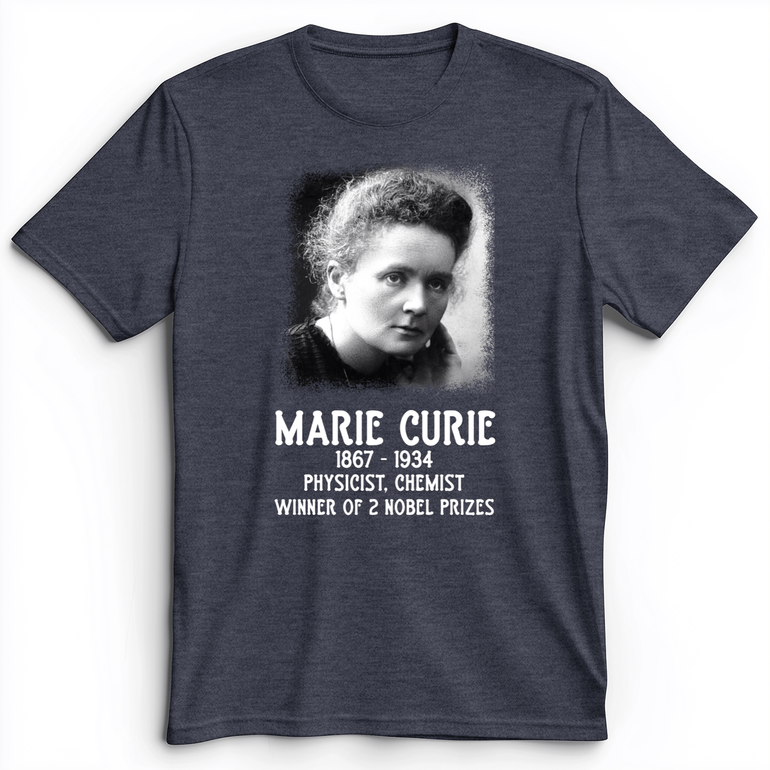 Marie Curie Premium Tee Heather Navy / S