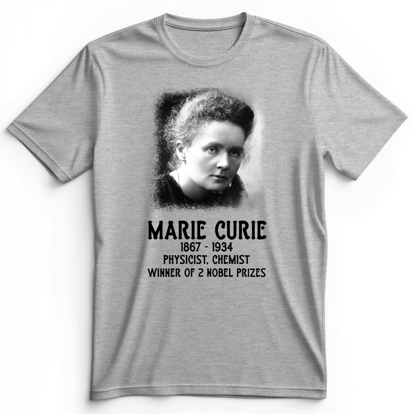 Marie Curie Premium Tee Athletic Heather / S