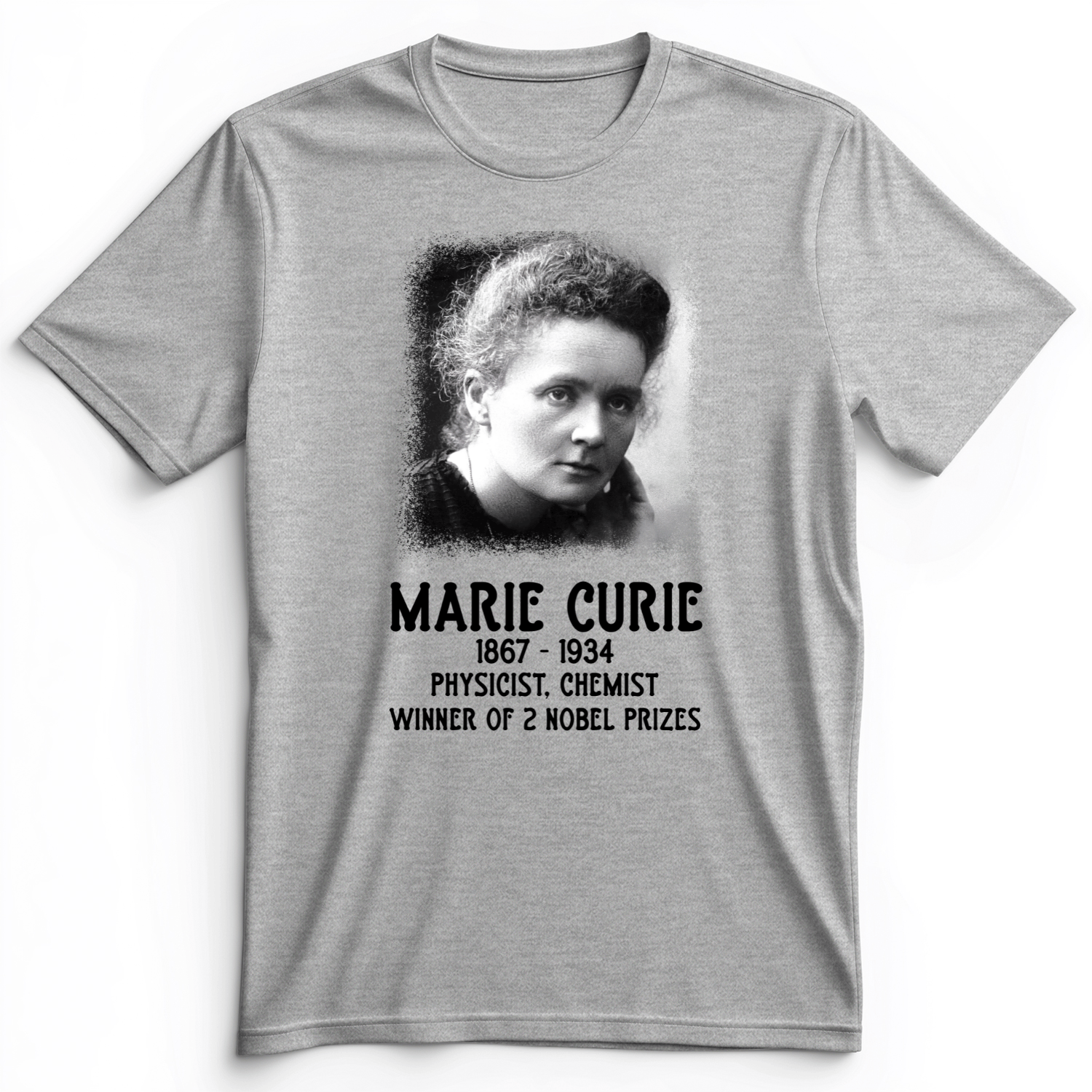 Marie Curie Premium Tee Athletic Heather / S