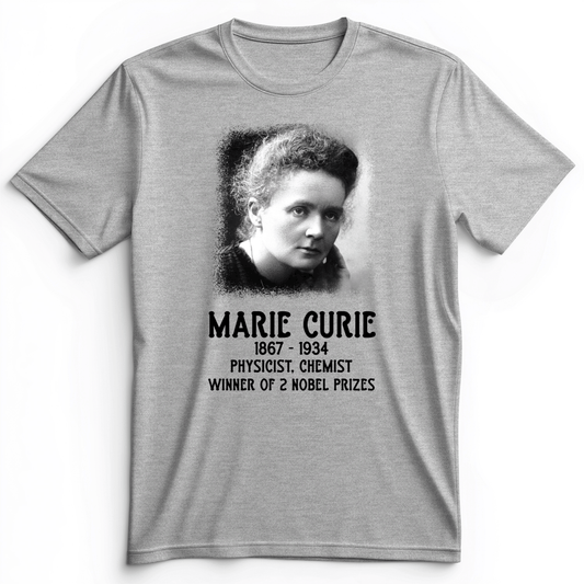 Marie Curie Premium Tee Athletic Heather / S