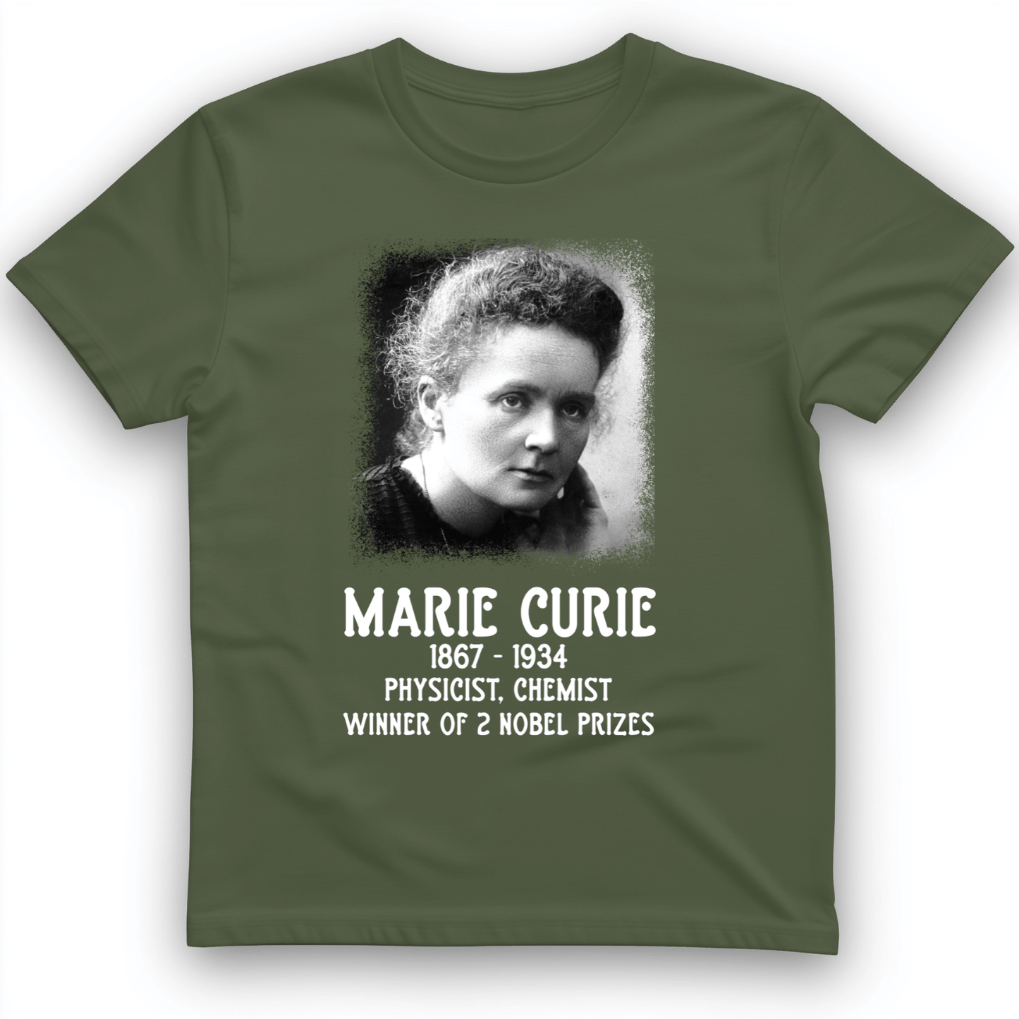 Marie Curie T-Shirt Military Green / S