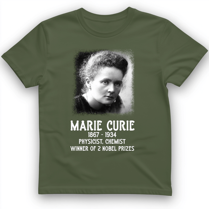 Marie Curie T-Shirt Military Green / S