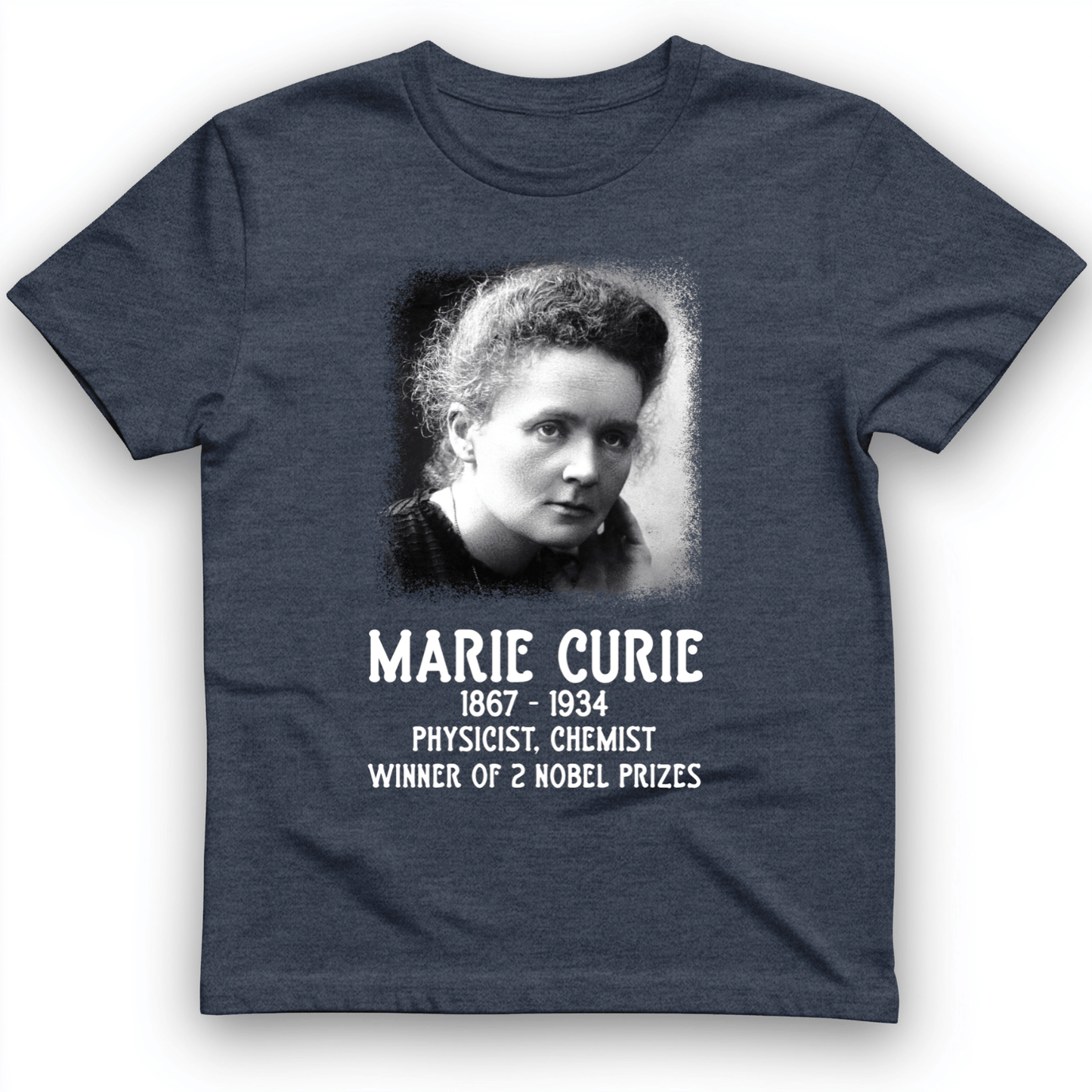 Marie Curie T-Shirt Heather Navy / S