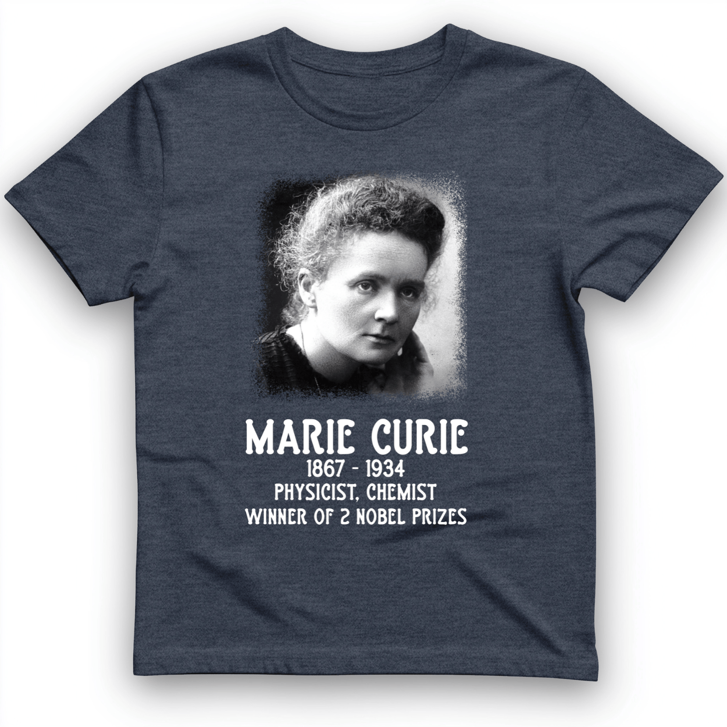 Marie Curie T-Shirt Heather Navy / S