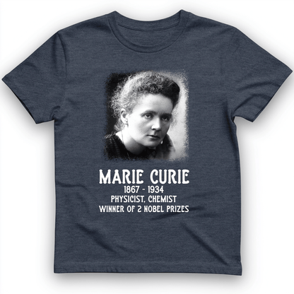 Marie Curie T-Shirt Heather Navy / S