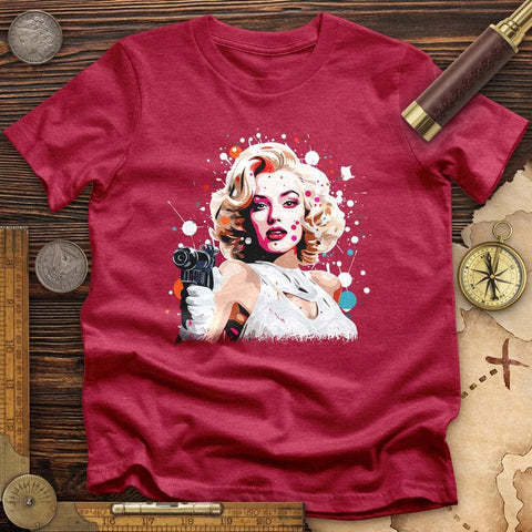 Marlene Dietrich High Quality Tee Heather Red / S