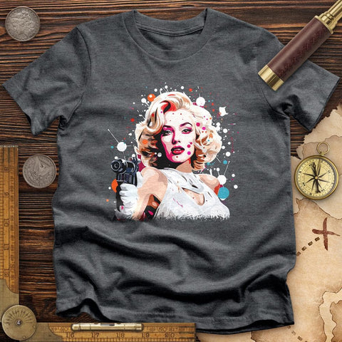 Marlene Dietrich High Quality Tee Dark Grey Heather / S