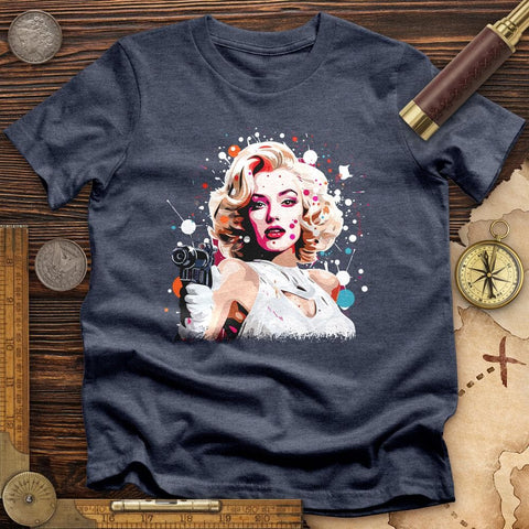 Marlene Dietrich High Quality Tee Heather Navy / S