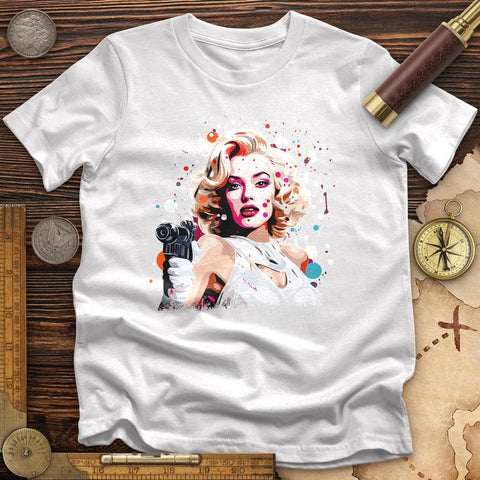 Marlene Dietrich High Quality Tee White / S