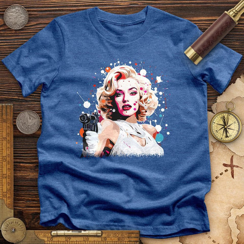 Marlene Dietrich High Quality Tee Heather True Royal / S