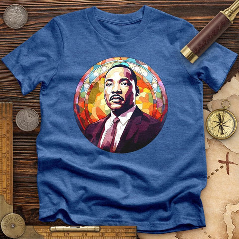 Martin Luther King High Quality Tee Heather True Royal / S