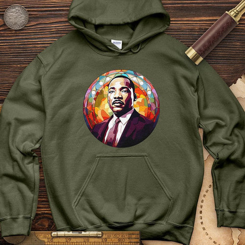 Martin Luther King Hoodie Military Green / S