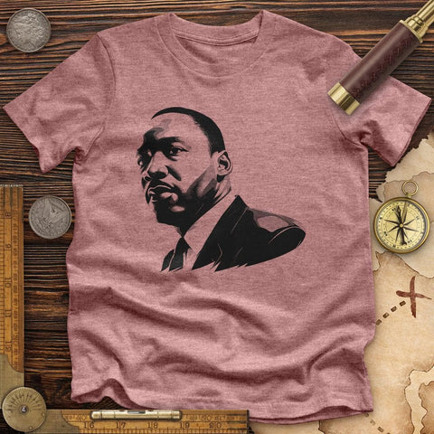 Martin Luther King Jr. High Quality Tee Heather Mauve / S