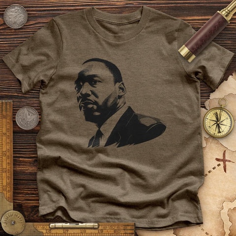 Martin Luther King Jr. High Quality Tee Heather Olive / S