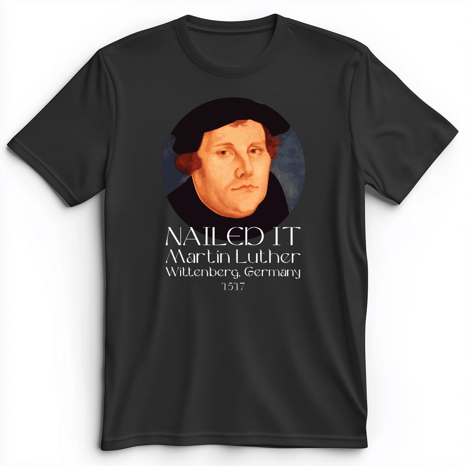 Martin Luther Nailed it Premium Tee Dark Grey Heather / S