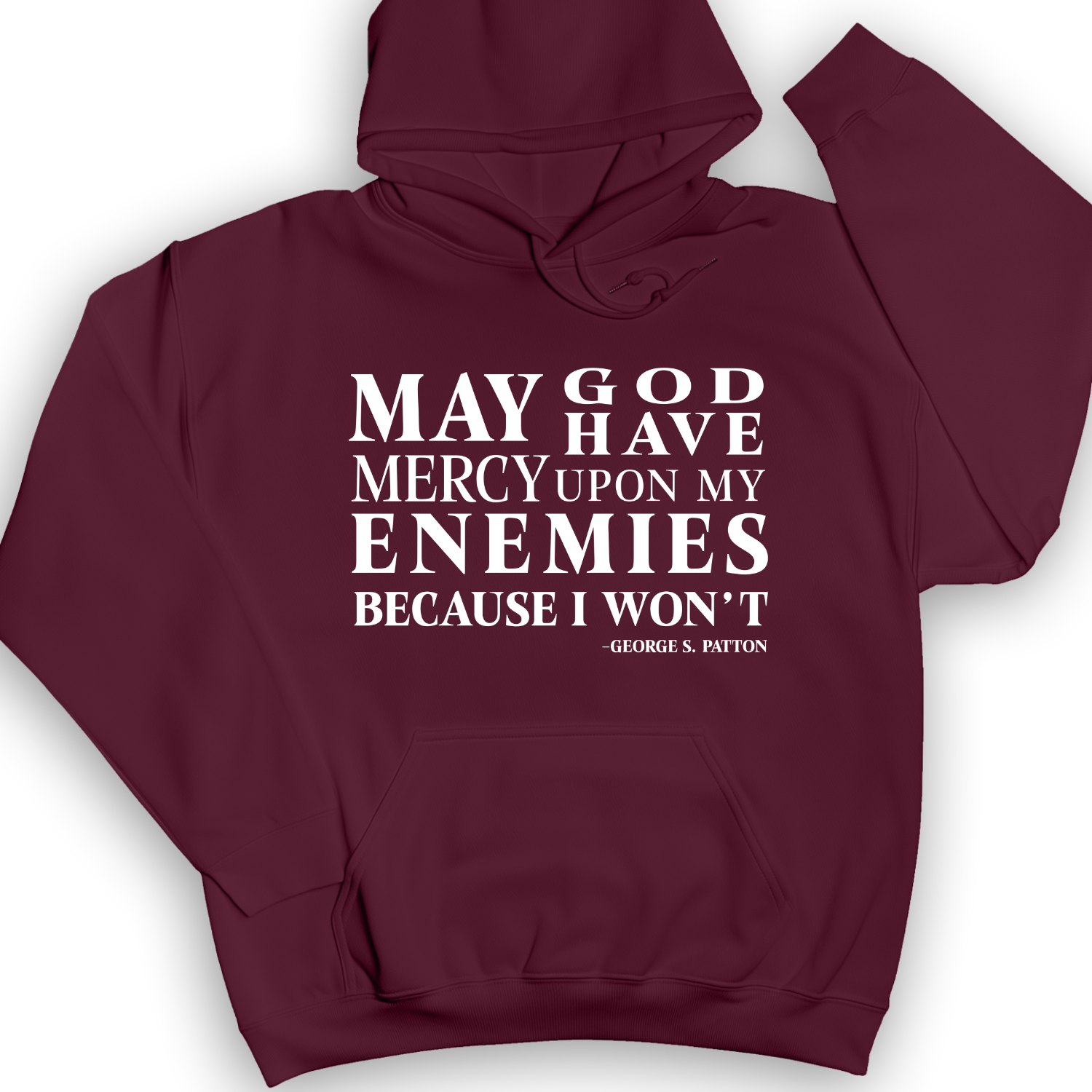 May God Have Mercy Hoodie Maroon / S