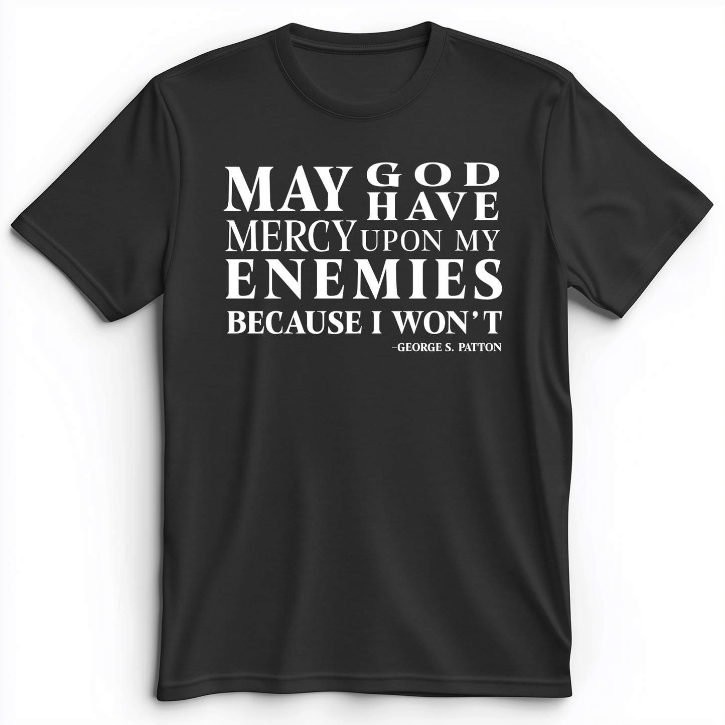 May God Have Mercy Premium Tee Dark Grey Heather / S