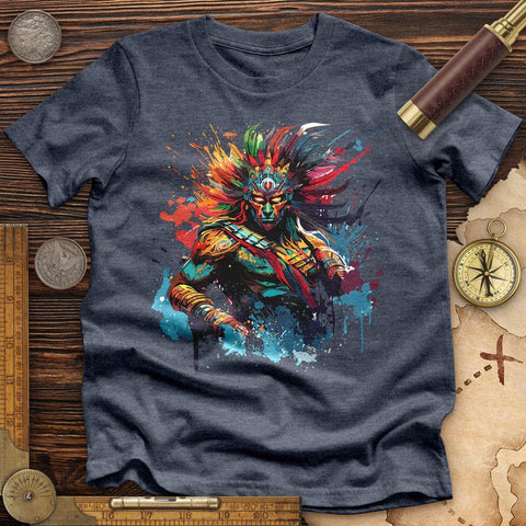 Mayan Warrior High Quality Tee Heather Navy / S