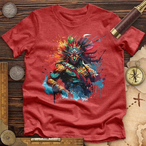 Mayan Warrior High Quality Tee Heather Red / S