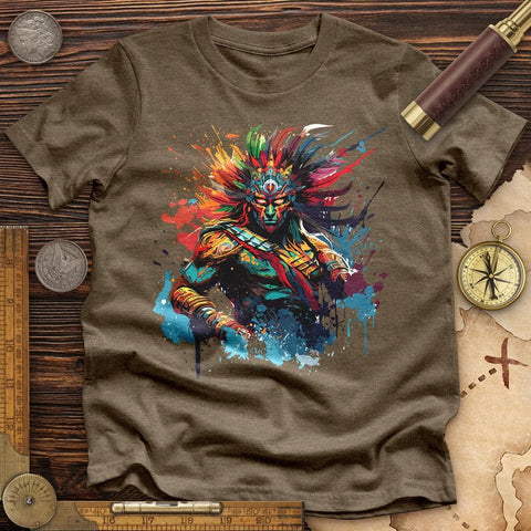 Mayan Warrior High Quality Tee Heather Olive / S