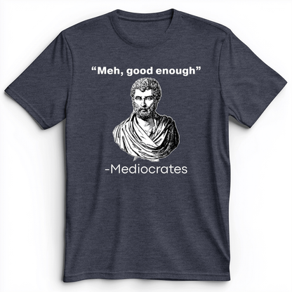 Mediocrates Meh Premium Tee Heather Navy / S