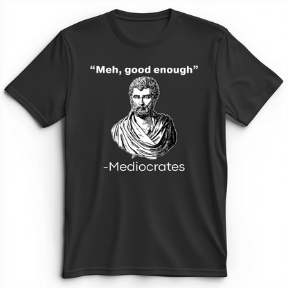 Mediocrates Meh Premium Tee Dark Grey Heather / S