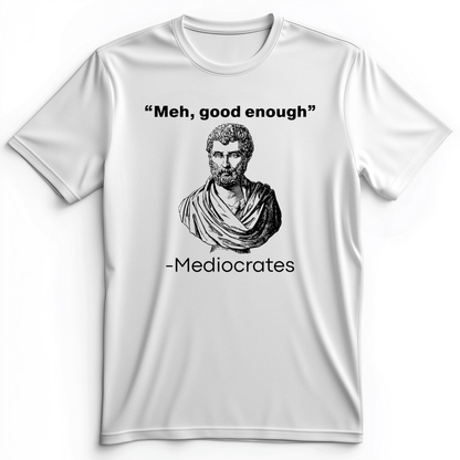 Mediocrates Meh Premium Tee White / S