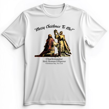 Merry Christmas Charlemagne Premium Tee Athletic Heather / S