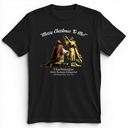 Merry Christmas Charlemagne Premium Tee Black / S
