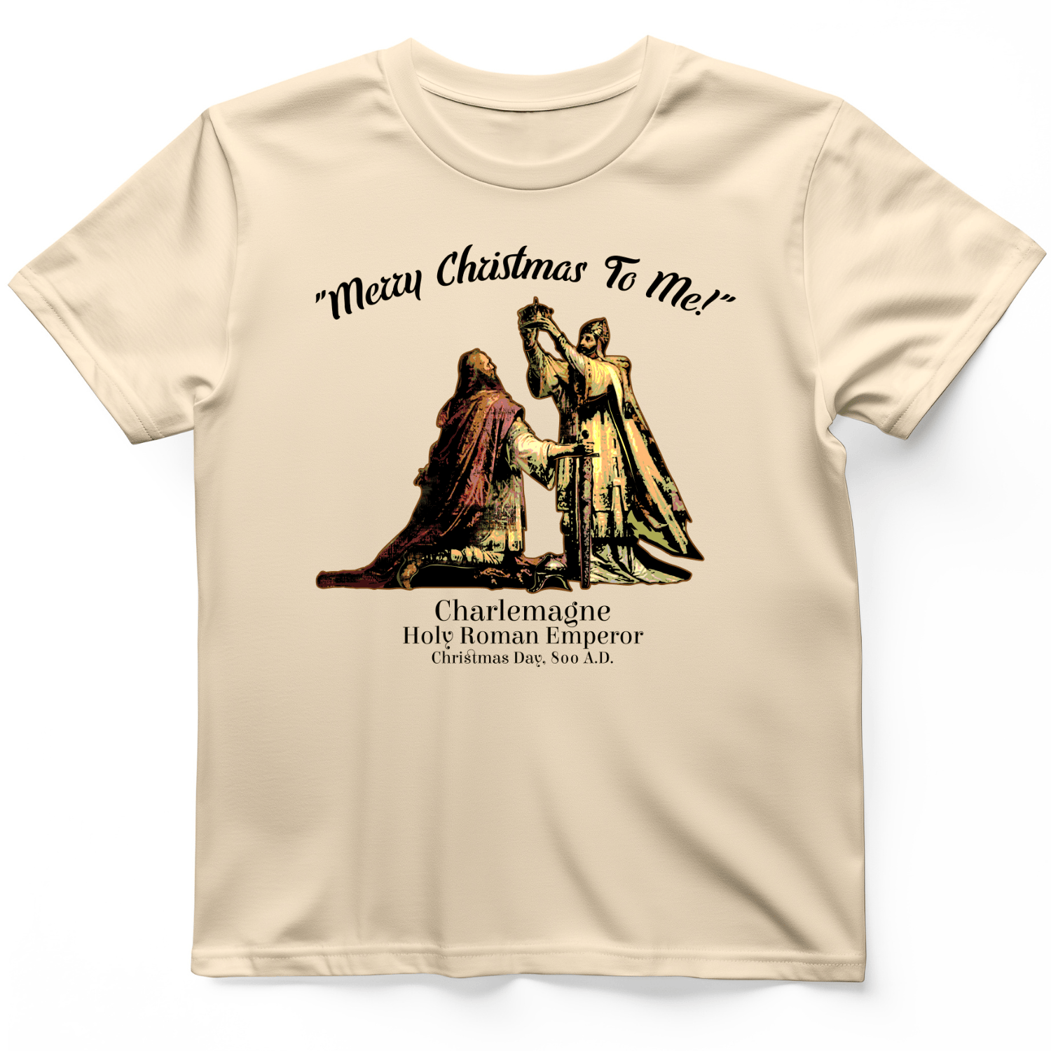 Merry Christmas Charlemagne T-Shirt Natural / S