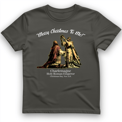 Merry Christmas Charlemagne T-Shirt Charcoal / S
