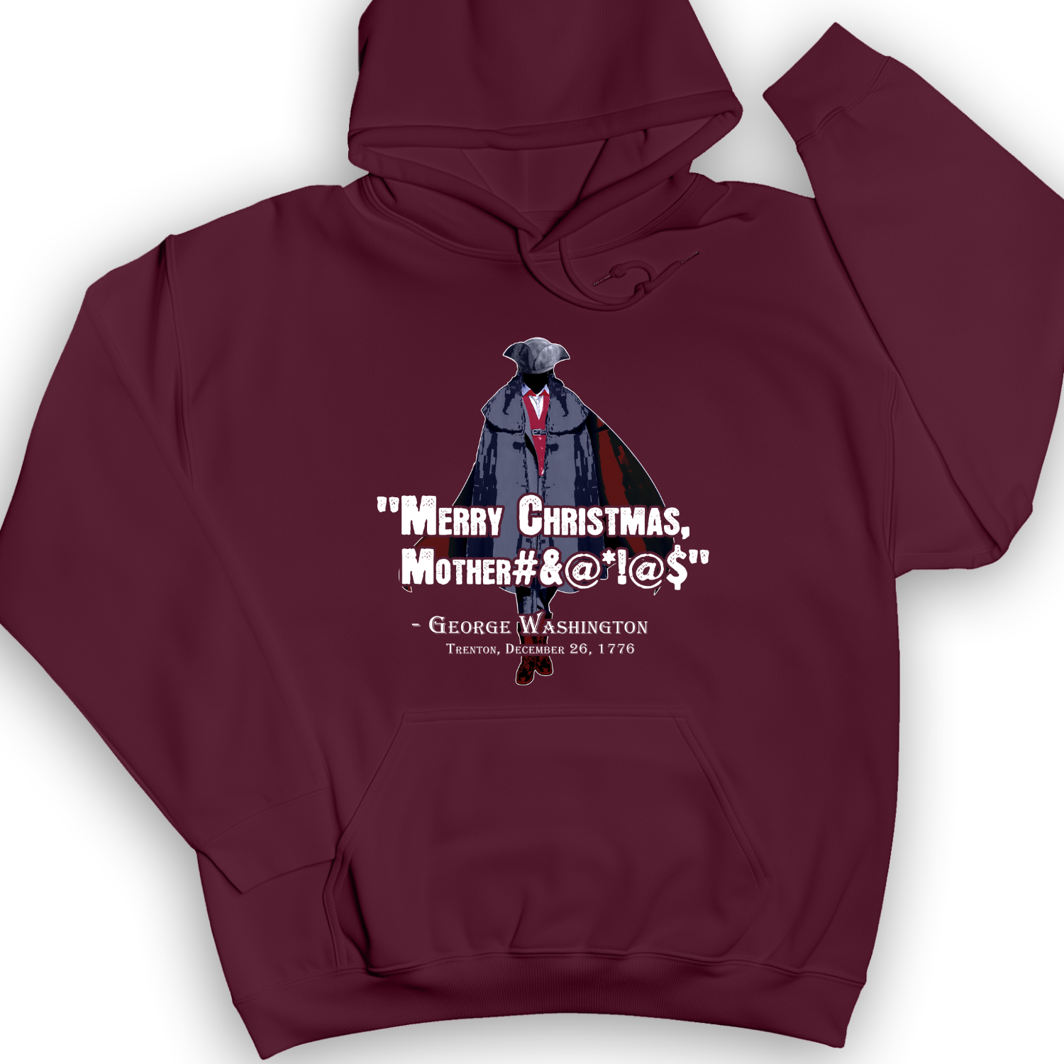 Merry Christmas Mother #%@#$!@ Hoodie Maroon / S