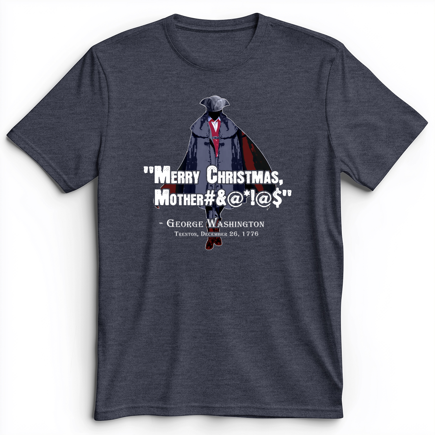 Merry Christmas Mother #%@#$!@ Premium Tee Heather Navy / S