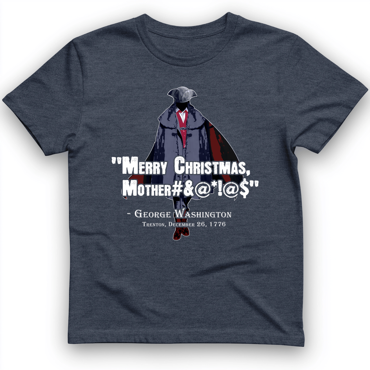 Merry Christmas Mother #%@#$!@ T-Shirt Heather Navy / S