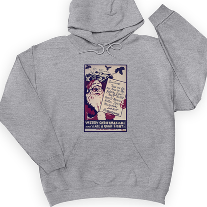 Merry Christmas To All And To All A Good Fight Hoodie Sport Grey / S